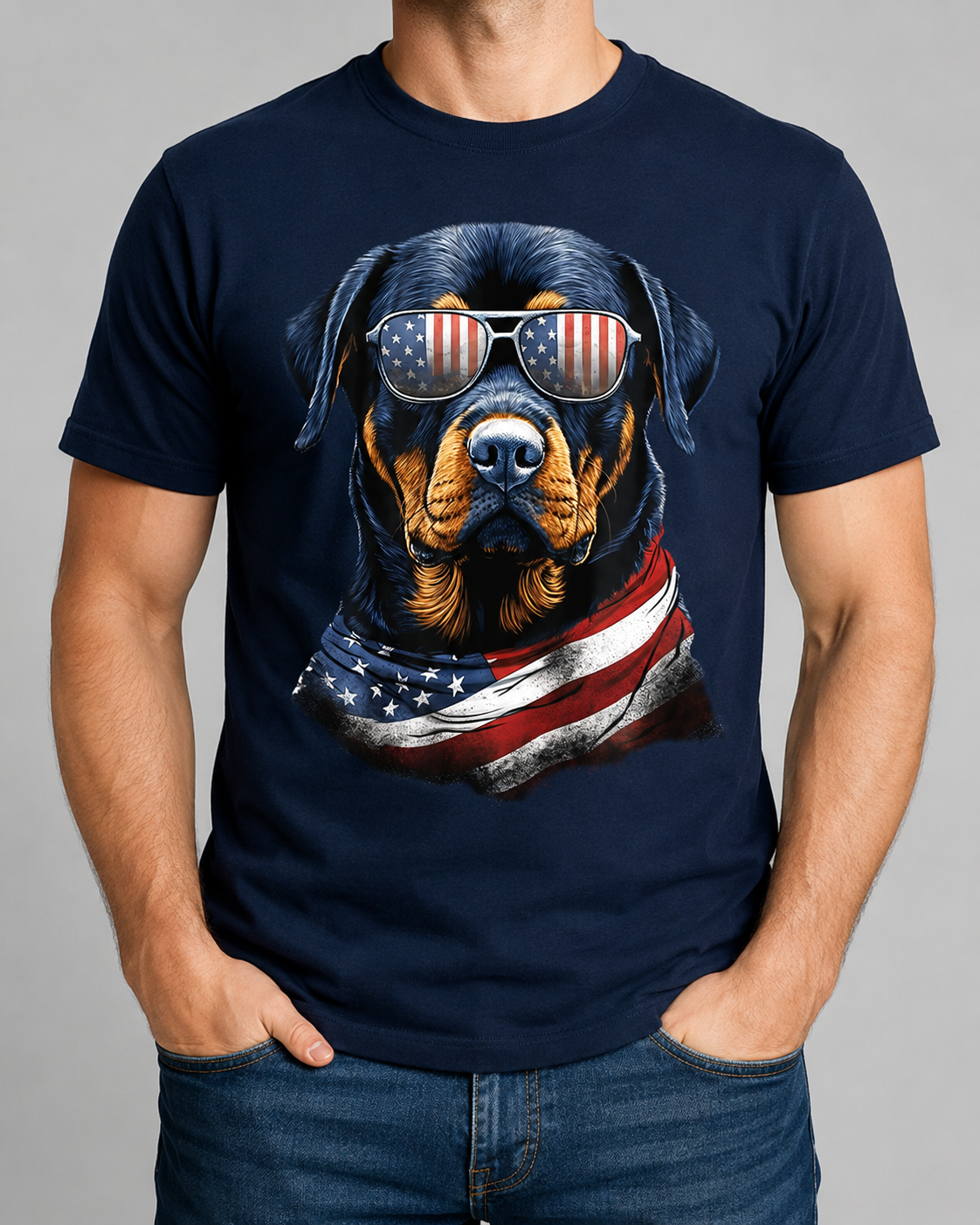 Patriotic Rottweiler